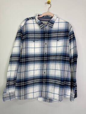 Dry Goods Supply Plaid Flannel Button Up Shirt  Size XL